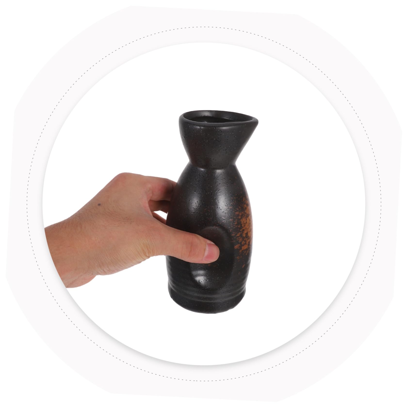 ULTECHNOVO Sakè Giapponese Bottiglia Tokkuri e Tazze Ochoko in Ceramica per Servire Sakè Caldo o Freddo per Uso Domestico Bar e Ristoranti