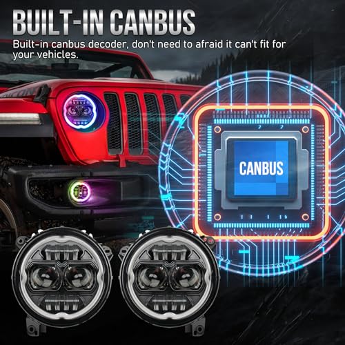 Opp Ulite JL-C-4-USA Dream Chasing Color Halo Jl Led Headlights 9Inch Built-In Canbus thumb #4