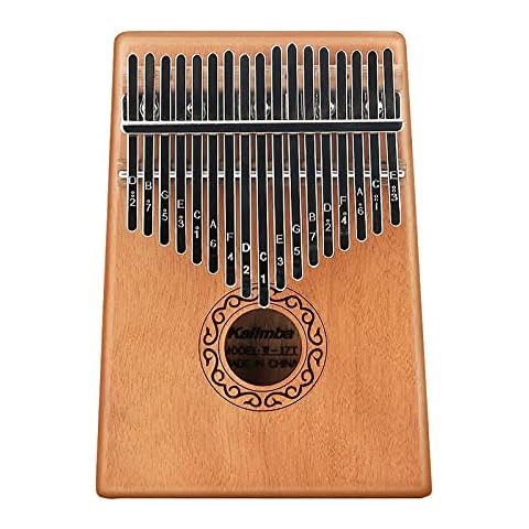 Winkeyes Kalimba Thumb Piano 17 Keys Finger Piano Fingers Portable Mbira Sanza African Wood Finger Piano, Hand Piano with Study Instruction and Tune Hammer for Kids Adult Beginners Professional Cover