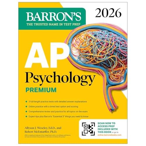 AP Psychology Premium, 2026: Prep Book with 3 Practice Tests + Comprehensive Review + Online Practice (Barron’s AP Prep) Premium Edition