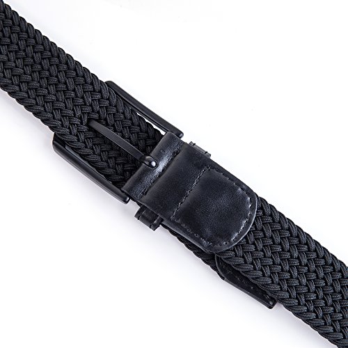 Image of 2pcs Men's Stretch Woven 1.3 inch Wide Elastic Braided Belts