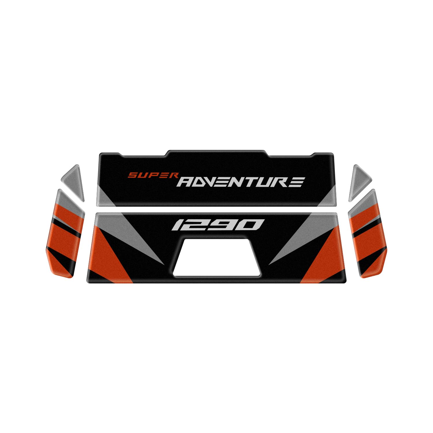 Autocollant résine 3D pour réservoir KTM 1290 Super Adventure S 2023-2024 argent