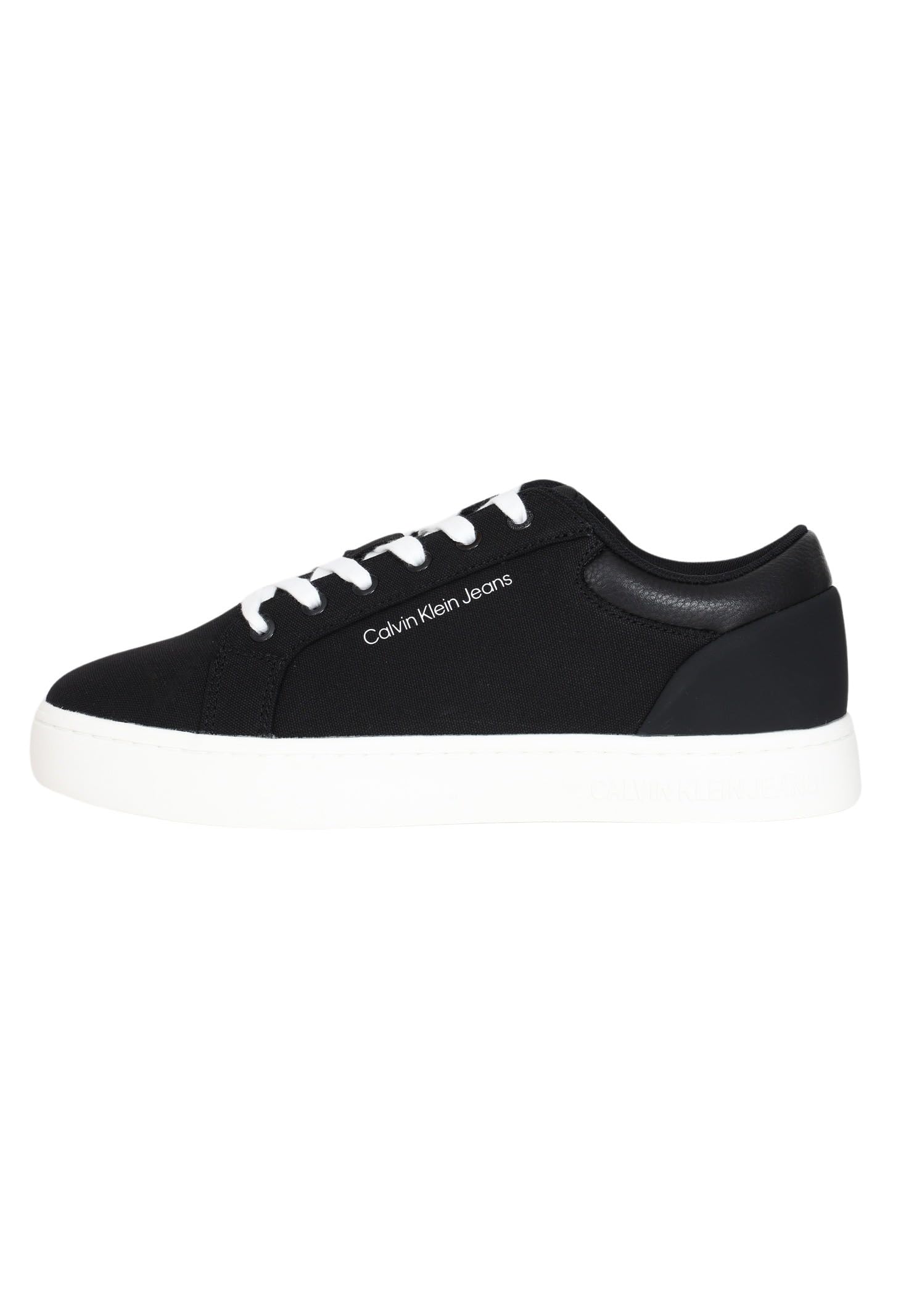 Calvin Klein Jeans Hombre Sneaker con suela cupsole Zapatillas, Negro (Black/Bright White), 42
