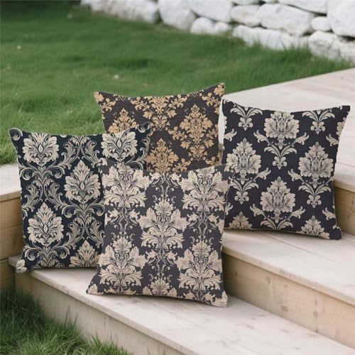 Housse de coussin lot de 4 carrés bohème idéal pour un cadeau maison - 4