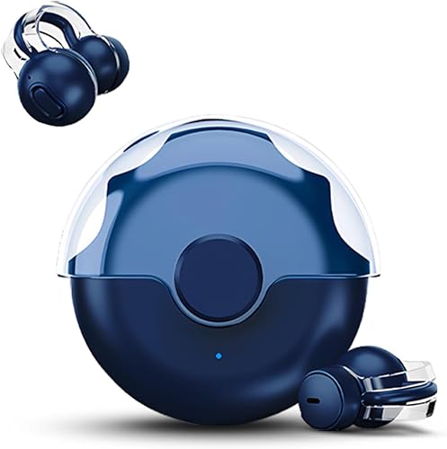 Auriculares de oreja abierta inalámbricos Bluetooth clip en auriculares inalámbricos Bluetooth auriculares de entrenamiento para hombres, estuche de
