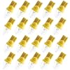 Grandview 20pcs W5W 194 168 175 2825 T10 Wedge Amber 8000K Side Marker Door Courtesy Interior Map Dome Lights Instrument Cluster Gauge Dashboard Signal Lights 12V