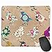 Produktbild Whecom Beauty Floral Birds Pattern Non-Skid Personality Designs Gaming Gaming Mauspad Black Cloth Rectangle Mousepad Art Natural Rubber Mouse Mat with Stitched Edges 9.8x11.8 Inch