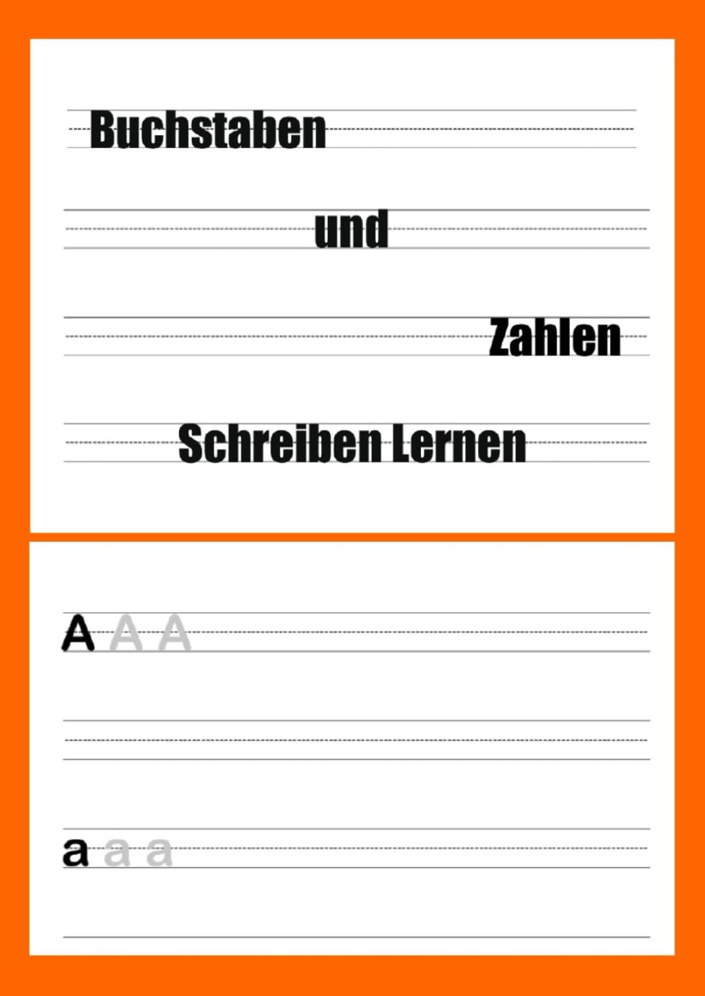 Buchstaben und Zahlen Schreiben Lernen ab 4 Jahren – Das große Vorschulheft zum Alphabet üben, Zahlen nachspuren & erste Wörter schreiben