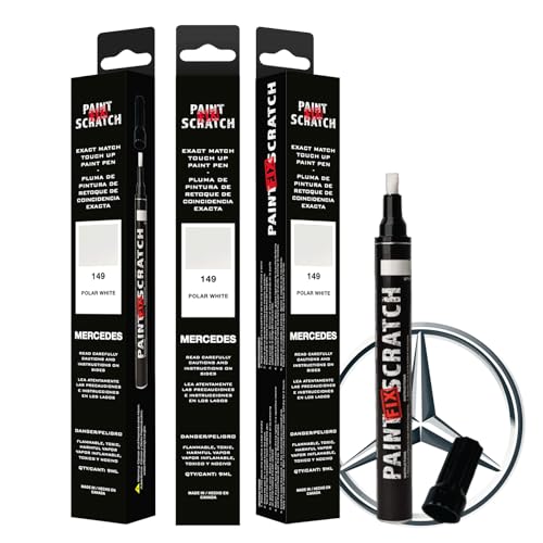 Image of Paint Scratch Fix Exact Mercedes Touch Up Paint For Mercedes Polar White 149, Car Paint Pen, Auto Marker For Scratches, Fixed Keyed Car And Stone Chips, Manufacturer Exact Color Code Match (MERECEDES - Polar White - 149)