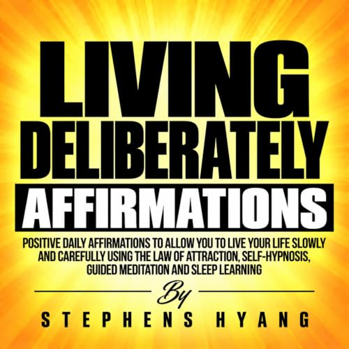 Diseño de la portada del título Living Deliberately Affirmations