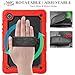 SEYMAC stock Case for Samsung Galaxy Tab A9+ Plus 11'', Full-Body Drop Protection Case with Screen Protector Pencil Holder [360° Rotating Hand Strap] &Stand, Red+Black