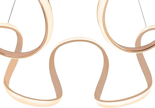 Miniatura 6 de DYNAMI Candelabro LED moderno, elegante lámpara colgante LED irregular, 3 colores de luz, lámpara contemporánea de atenuación continua, altura