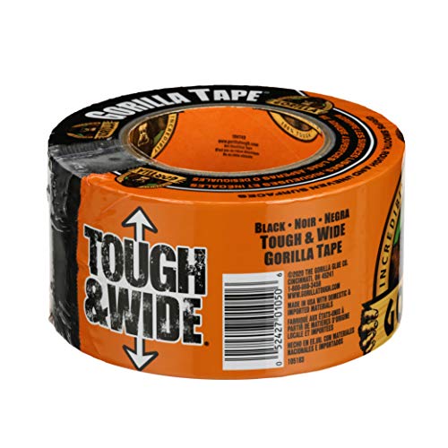 Gorilla Tough & Wide Duct Tape, 2.88" X 25Yd, Black, (Pack Of 1) #TOP2