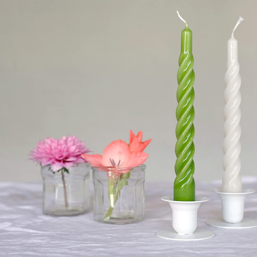 Candele Coniche Intrecciate With A Twist® - Set Da 6, Made In Italy, 5 Ore Di Durata - Foto 3