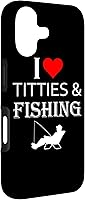Vista 3 de I Love Tits and Fishing Funny Fisherman Gift Case for iPhone 17