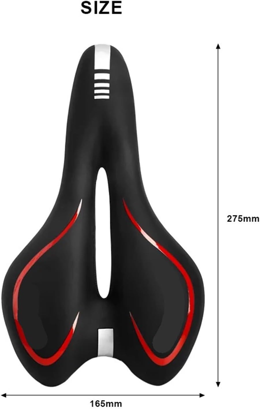 Bike Saddle Silicone Cushion Cycling Seat Comfortable Shockproof Bicycle(Sponge RED)