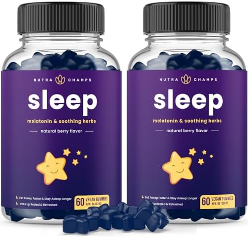 (2 Pack) Sleep Gummies | Melatonin Gummy Enhanced with L-Theanine, Chamomile, Valerian & More | Natural Sleep Aid Supplement Drug-Free | Sleeping Pills Substitute | Vegan & Non-GMO | 120 Gummies