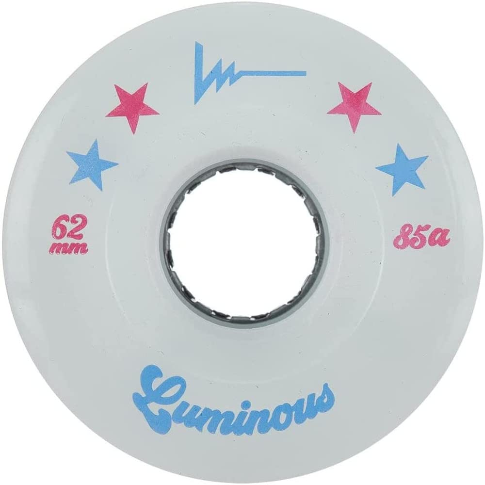 Luminous LED Quad Roller Skate Outdoor Wheels (4 Pack, All Stars, 62mm x 30mm/85A)