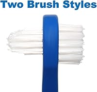 Vista 3 de Rehabilitation Advantage Cepillo de limpieza dental y soporte de ventosa, rojo/gris