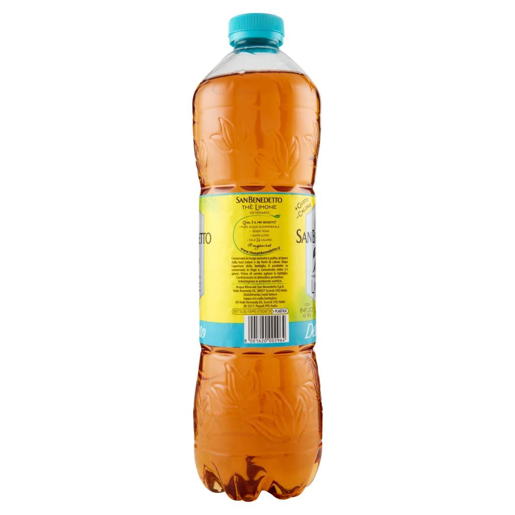 12 x San benedetto the deteinato limona PET 1,5lt de limón descafeinado bebida refrescante