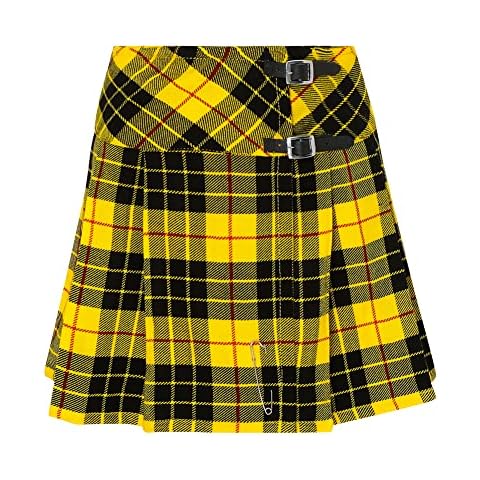 Viper London Yellow Tartan Mini Kilt Skirt Cover