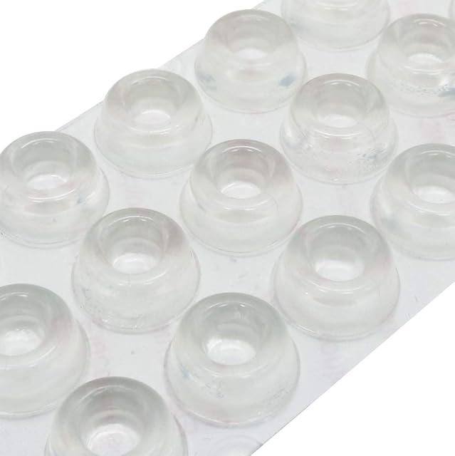 Rubber Feet Pads, 18 Pieces Self Adhesive Clear Bumper Pads for Furniture Cabinet Buffer Kitchen Chopping Board Cupboard Door Handle Knob Protectors Headboard Stoppers