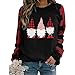 Kobilee Weihnachtspullover Damen Weihnachtspulli Rudolph Rentier Elfe Pullover Teenager Mädchen Weihnachtsshirt Weihnachtsbaum Drucke Ugly Christmas Sweater Oversize Christmas Sweatshirt Xmas Pulli
