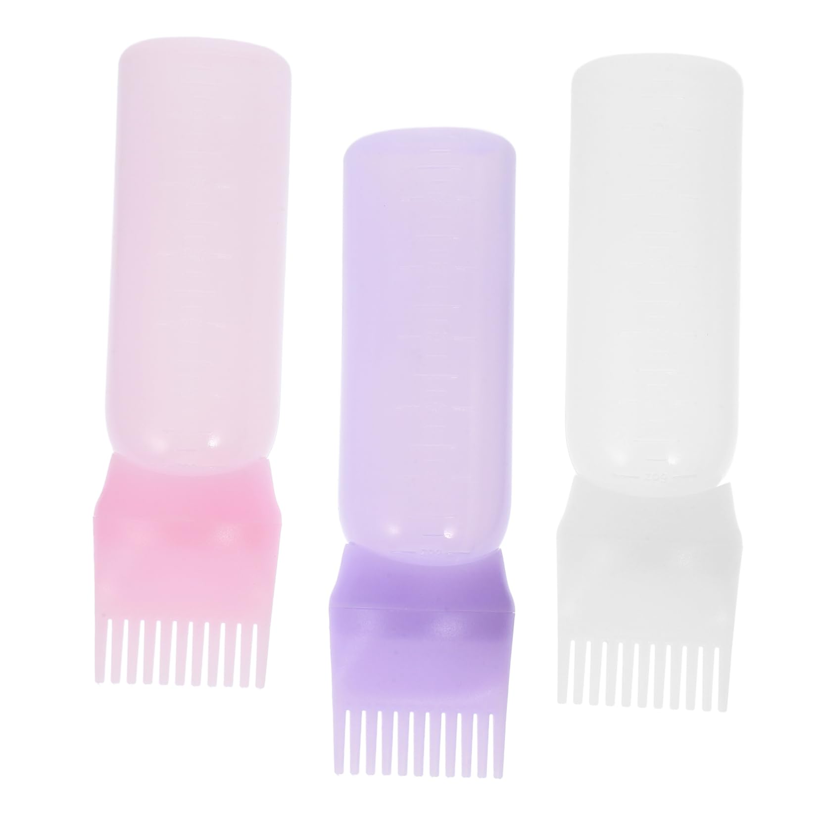 VICASKY 3pièces Flacon Applicateur de Teinture Capillaire avec Peigne Doseur et Échelle Graduée pour Application Directe et Répartition Uniforme