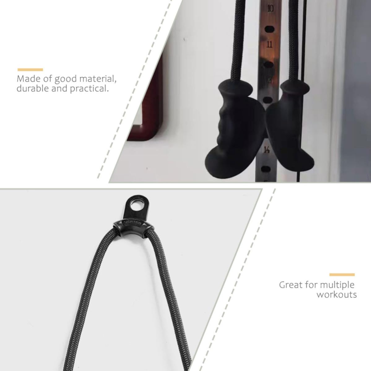 Cuerda de Entrenamiento Muscular para Poleas, Agarre Antideslizante Tpe