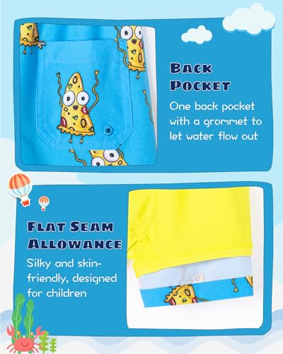 Image of SURF CUZ Boys Swim Trunks with Boxer Brief Liner Toddler Boy Stretch Swimsuit Shorts Quick Dry Swimming Trunks Bathing Suit
