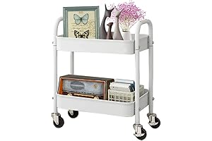 Melody House 2 Tier Rolling Cart: Effortless Storage at Your Fingertips