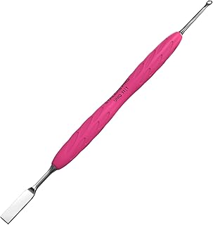 Staleks Pro UNIQ 11 Gummy Pusher Type 1 – Silicone Handle – Straight Flat and Loop Ends – For Manicure and Pedicure