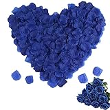 【Materiale Premium】Realizzato in filamento di poliestere,petali blu scuro colorati atossici,resistente,non sbiadisce alla luce del sole o ai liquidi,sembra molto reale.