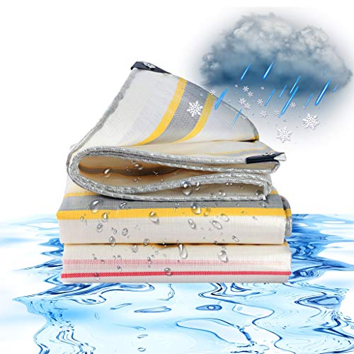 wasserdichte Plane Für Aussenbereich, 14Mil Mit Ösen Schutzplane Abdeckplanen Für Balkon Boden Camping Pavillon Gartenmöbel Gartenlounge