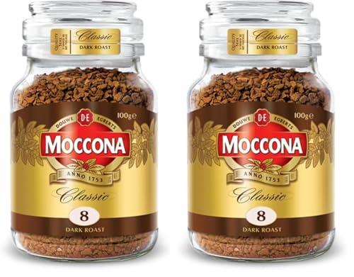 Image of Moccona Classic Dark Roast Instant Coffee 100g | Imported Coffee | Premium Arabica & Robusta Blend | Freeze-Dried | Bold & Strong Flavor (Pack of 2)
