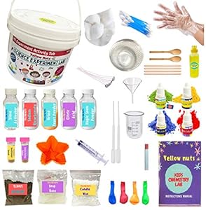 Yellow Nuts Activity Kit for Girls and Boys - Learning Toys Craft Kit DIY Kit for Kids 6 7 8 9 10 11 12 Yrs - Science Kit Chemistry lab for Kids 40 Experiment Kit (Science Kit)