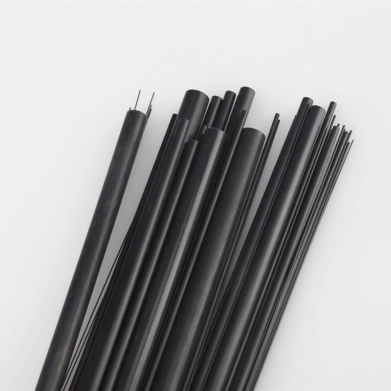 8pcs Carbon Fiber Rods Length 200mm, for RC Plane DIY Tool Wing Tube Quadcopter Arm(10mm)