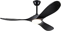 Vista 23 de 42 Inch Low Profile Ceiling Fans with Lights and Remote, Flush Mount Ceiling Fan with Lights, 3 Blades Solid Wood Dimmable Walnut Easy Installation