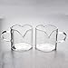 BCnmviku Shot Glasses Espresso Parts Double Spouts Milk Cup Clear Glass (Clear Glass-2Pack)