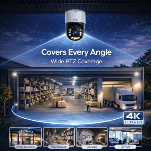 Image of 4K Mini PTZ Security Camera, 20X Optical Zoom Outdoor PoE Camera, Compact Pan Tilt Zoom Camera with Dual-Light Color Night Vision, Two-Way Audio, ONVIF, IP66 Waterproof, Remote Access (305-D20X 4K)