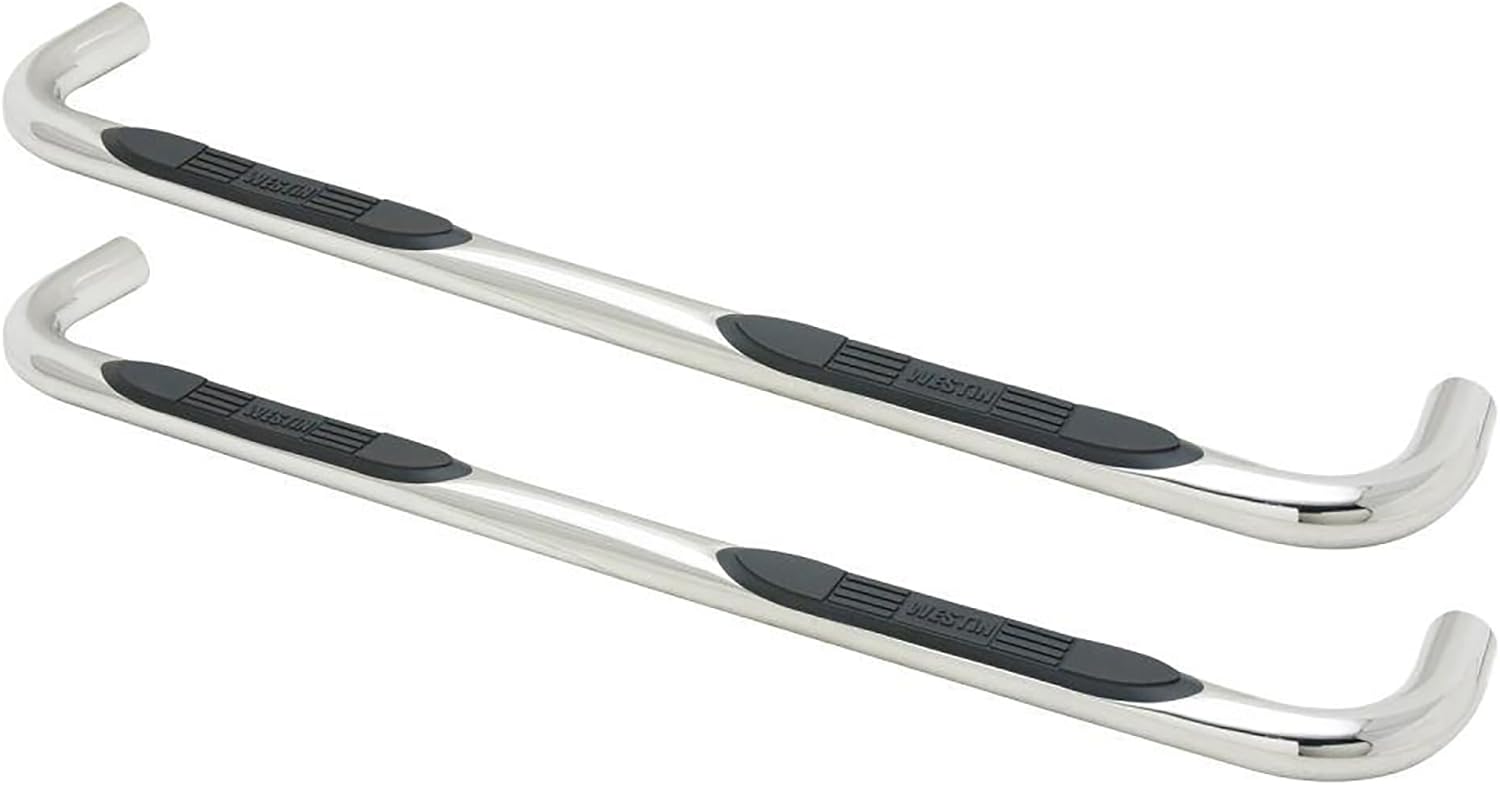 Westin 23-0925 E-Series 3 Round Nerf Bars fits 1997-2014 Expedition (Exc EL Model) Polished Pair