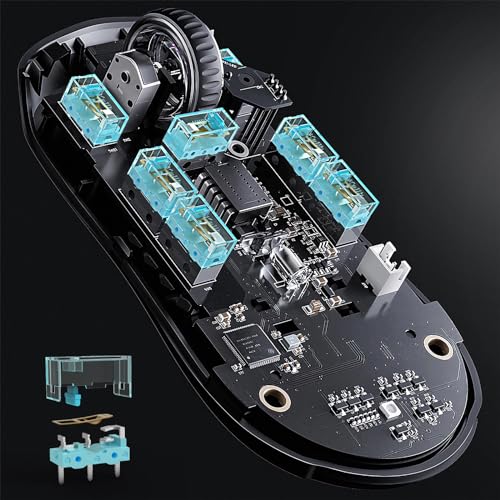 Kailh GM8.0 Lot de 4 commutateurs V2 composants souris bleu
