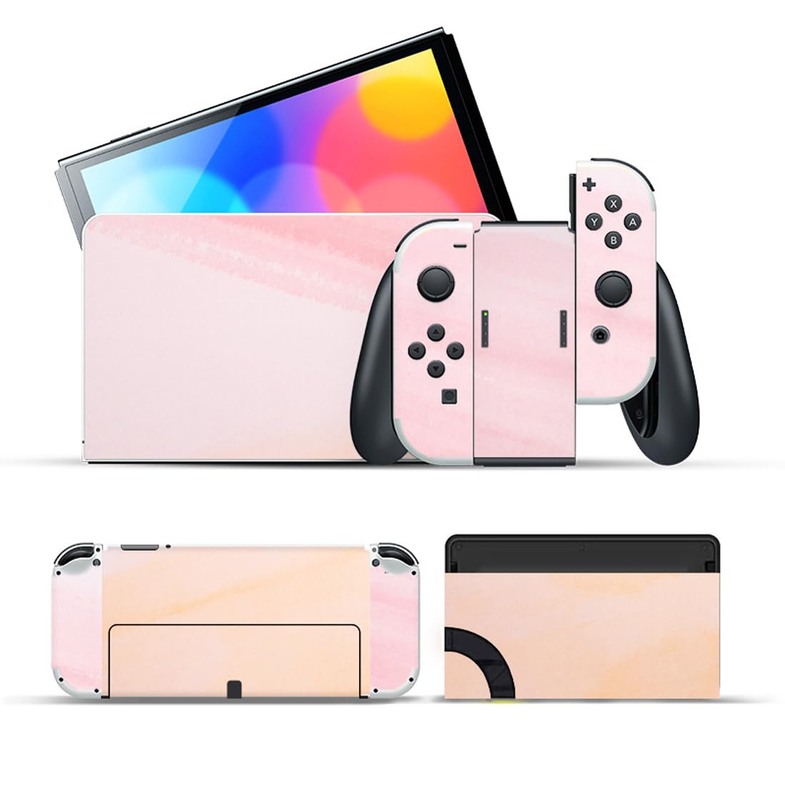 Vinilo para consola Switch/Joycon/Dock/Grip,Película para Nintendo Switch,Piel protectora adhesiva para la consola OLED de Nintendo Switch,Las pegatinas son adecuadas para Nintendo Switch