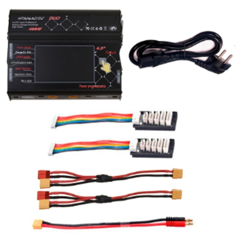 HT206AC DC RC Balance Char Ger 4.3 pouces écran tactile couleur 200W * 2 20A * 2 double Port adapté for Lilon LiPo LiFe LiHV Bat Tery