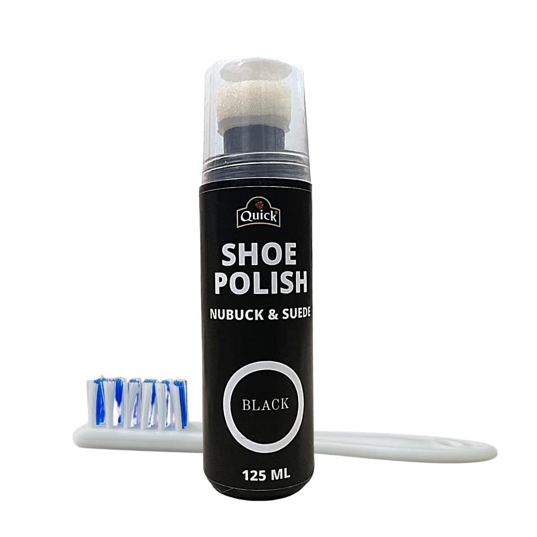 Quick Nubuck and Suede Shoe Polish | Color - Black | Pack 125 ML | Nubuck and Suede Renovator (B0B5M7MB97) Amazon Price History, Amazon Price Tracker