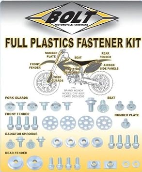 Bolt Motorcycle Hardware (HON-0007124) Full Plastics Fastener Kit