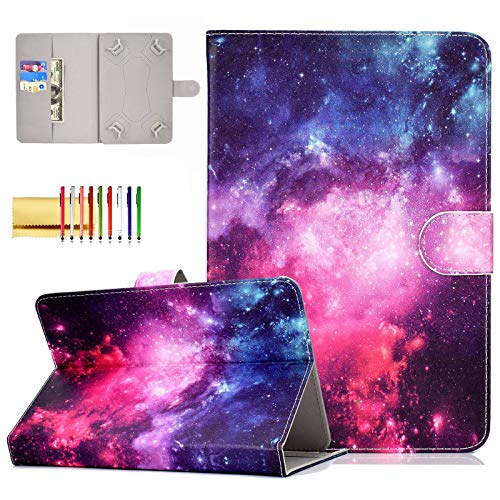 Universal Case for 8 inch Tablet, Techcircle PU Leather Slim Folio Magnet [Card Pocket] Stand Cover for All 7.5'-8.5' Tablet, for iPad mini 7.9, Galaxy Tab S2 8.0, Lenovo Tab 4 8, Starry Sky