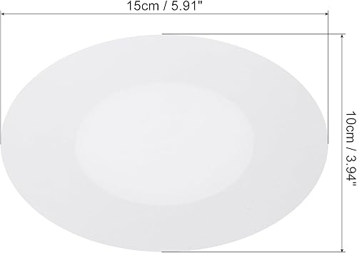 Miniatura 10 de PATIKIL Lienzos de pintura para pintura, paquete de 3 paneles de lienzo de arte en blanco con marco de madera ovalada de 12 x 8 pulgadas para