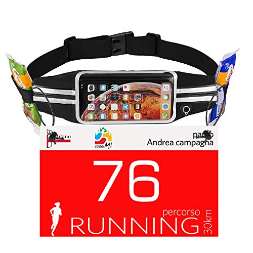 newppon Running Belt Phone Pouch : Runner Race Belt Waist Pack with Water