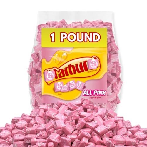 All Pink Strawberry Chewy Candy – Fruit Flavor – 1 lb Bulk Bag